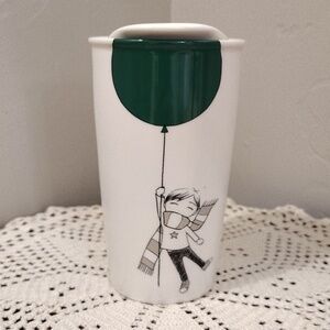 Starbucks Boy With A Green Balloon Tumbler 12 Ounces